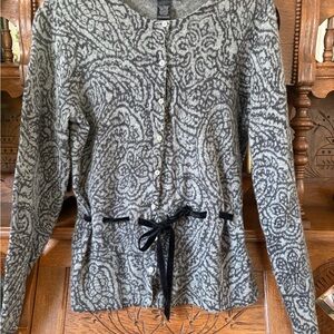Sarah Spencer Wool/Angora/Nylon Blend Luxury Cardigan Size Large